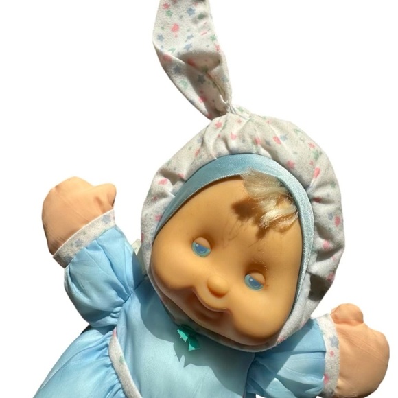 VTG 1991 Fisher-Price Puffalump Kids Plush Snuggle Doll Blue Moon Star No Light - Picture 2 of 4